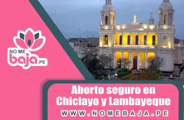 Se observa una ediciacion en una plaza y un titulo que dice : Aborto seguro en Chiclayo y Lambayeque