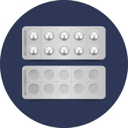 Se muestra en la imagen una ilustracion de 2 blister de pastillas