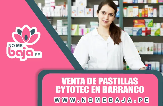 Se observa una doctora en una farmacia y un titulo que dice : Venta de pastillas cytotec en Barranco nomebaja.pe