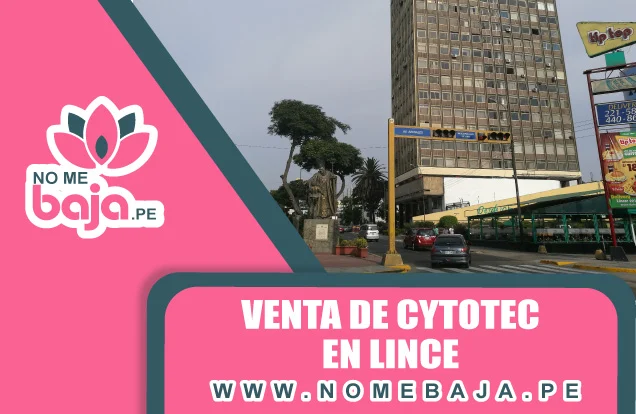 Se mira en la imagen una avenida en el distrito de Lince y un titulo que dice: Venta de cytotec en Lince