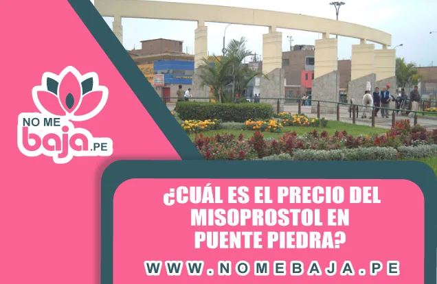 Se observa un parque en el distrito de Puente Piedra y un titulo que dice : ¿Cuál es el precio del Misoprostol en Puente Piedra? nomebaja.pe