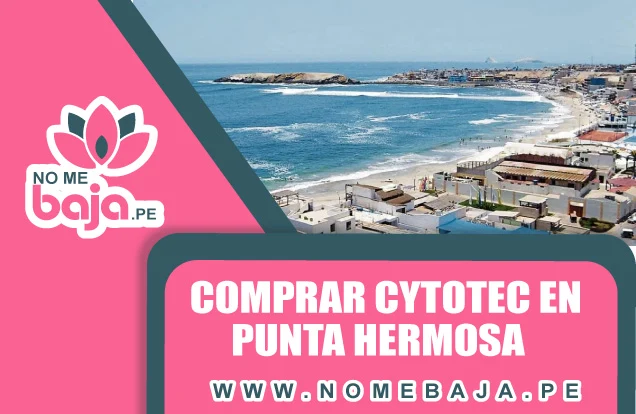 Se observa el mar y unas casas en el distrito de Punta Hermosa - Lima y un titulo que dice : Comprar Cytotec en Punta Hermosa nomebaja.pe