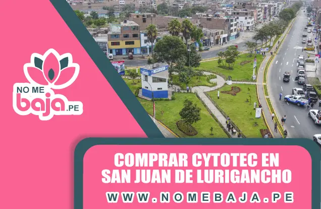 Se observa observa el distrito de San Juan de Lurigancho y un titulo que dice :Comprar cytotec en San Juan Lurigancho nomebaja.pe
