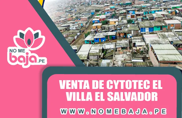 Se observa parte de un asentamiento humano en el distrito de Villa el Salvador y un titulo que dice : Venta de cytotec en Villa El
                                        Salvador nomebaja.pe