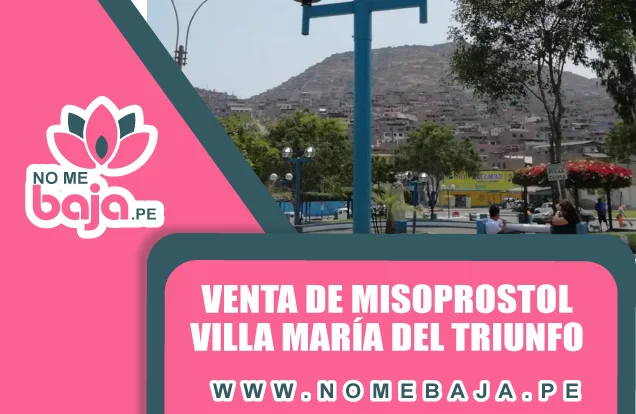Se observa un parque en Villa Maria del Triunfo y un titulo que dice :Venta de Misoprostol Villa María del Triunfo nomebaja.pe